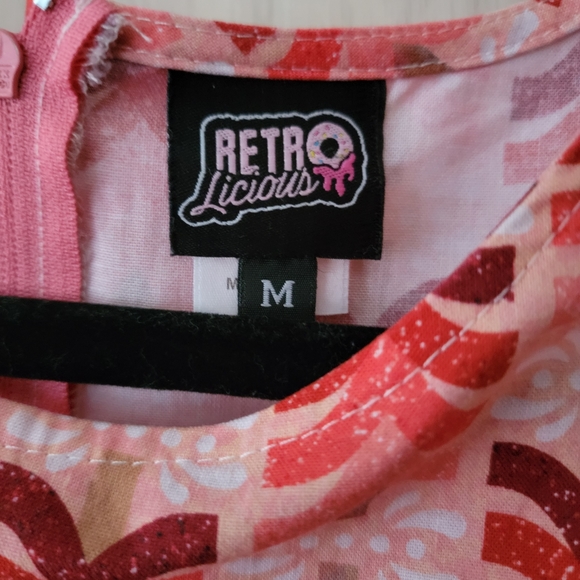 Retrolicious Trees Vintage Dress Sz M - Picture 3 of 5